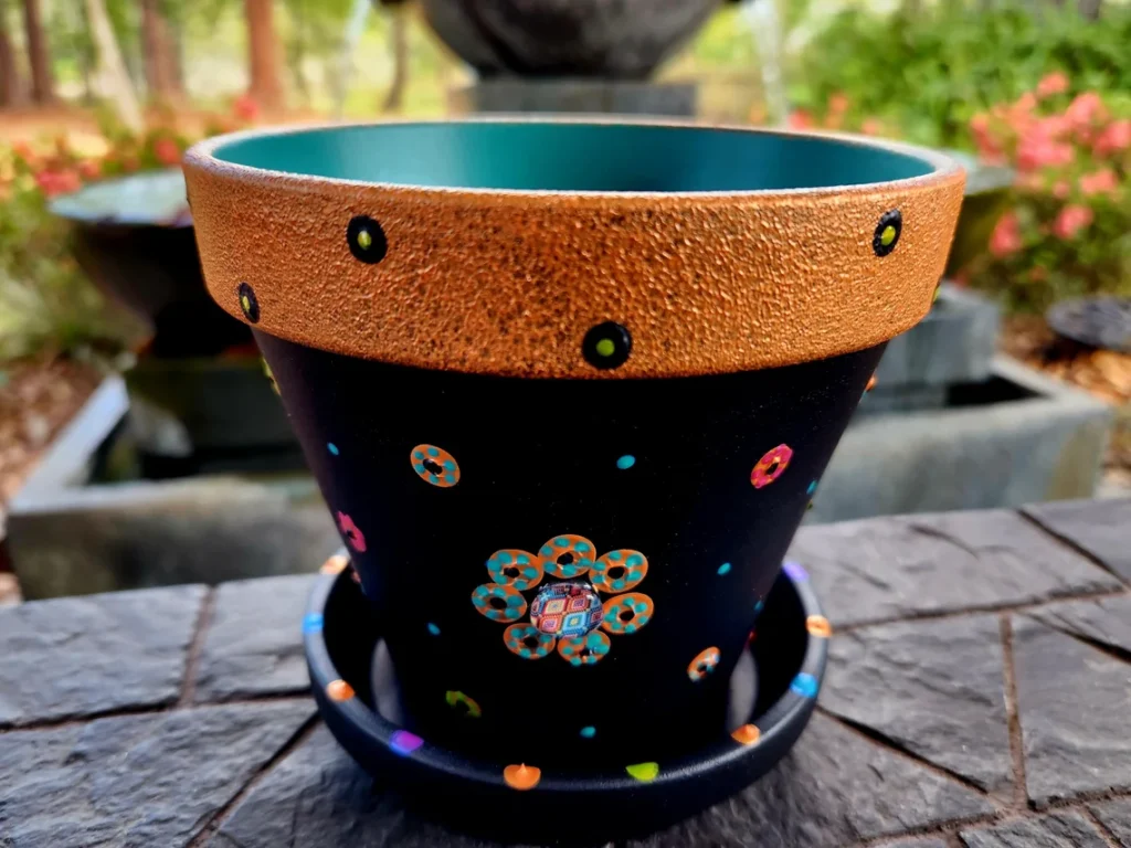 Hand-Painted Flower Pot