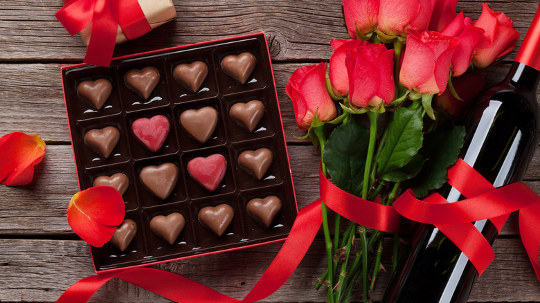 Chocolate gifts are the symbol of love