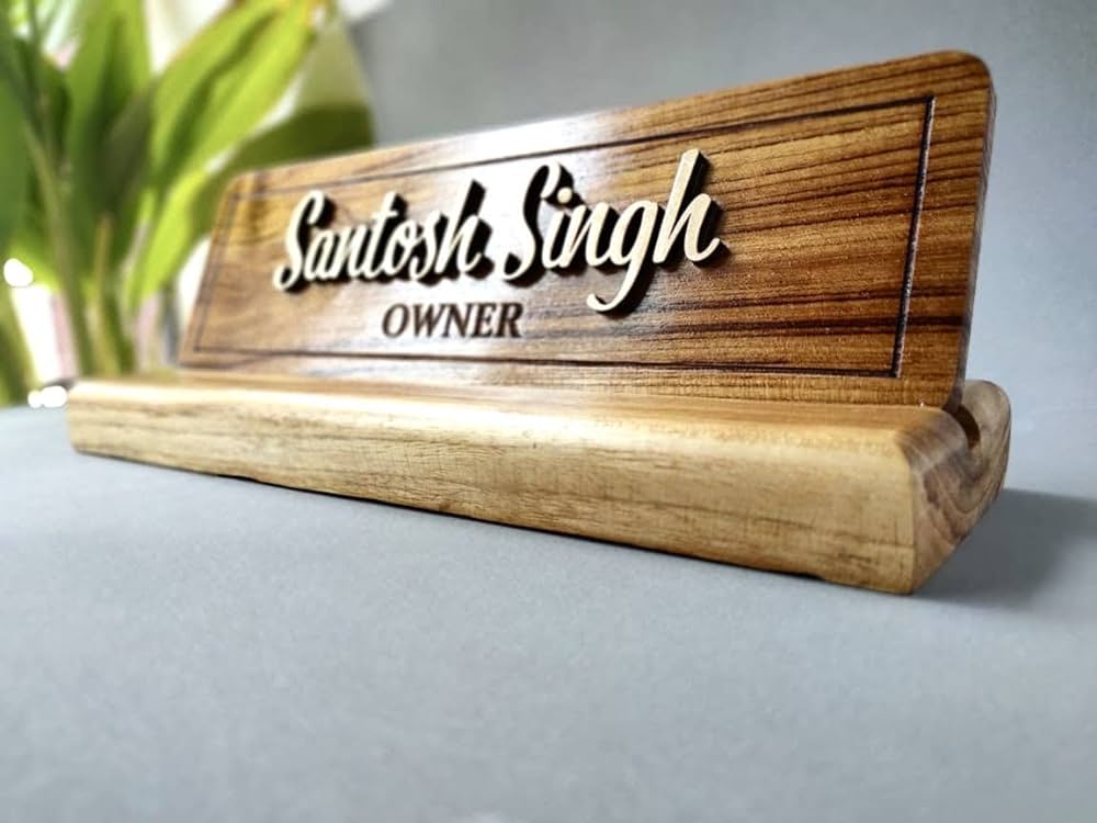 Desk Nameplate with a Twist