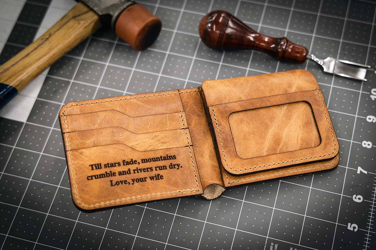 Personalized leather wallet 