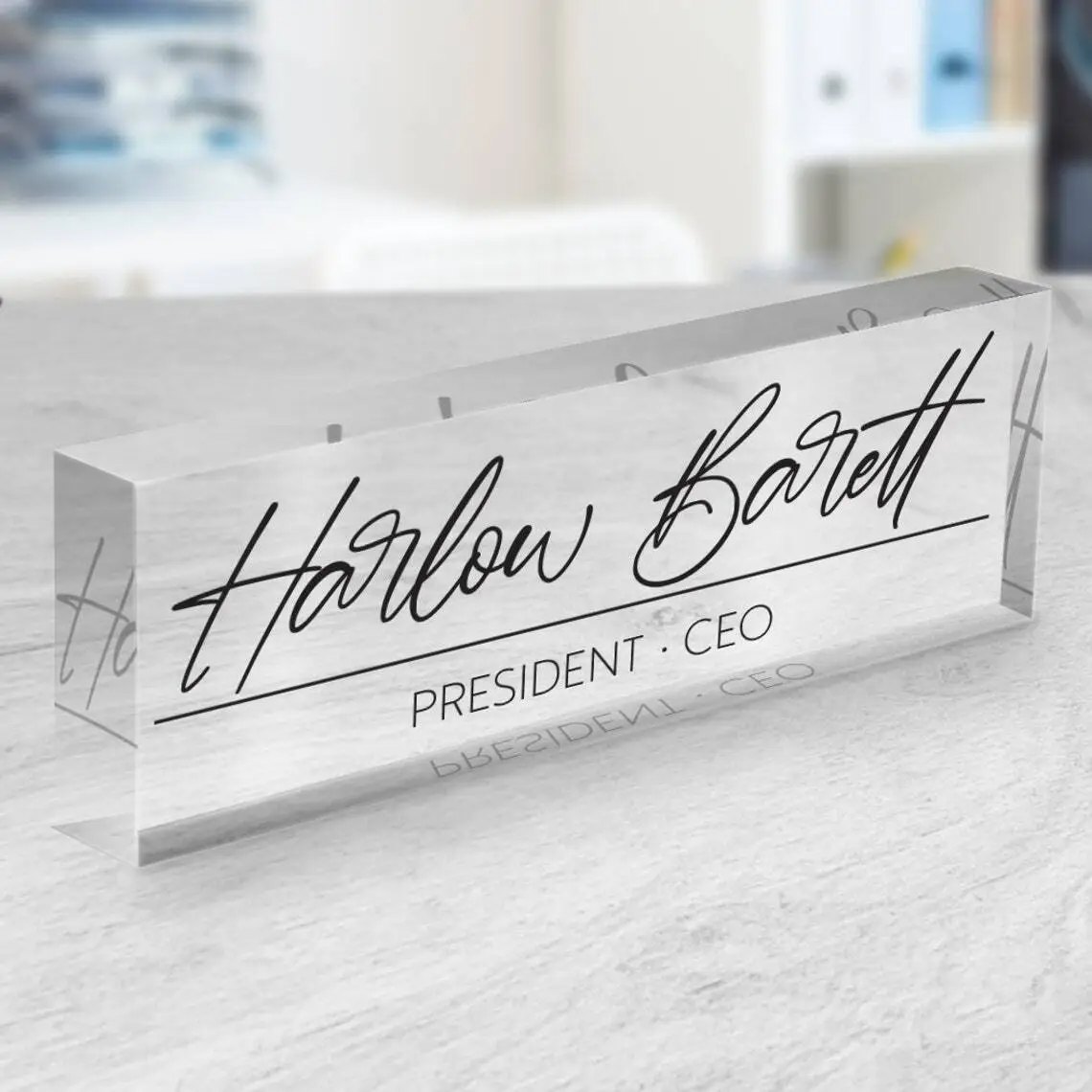 Personalized Desk Name Plate