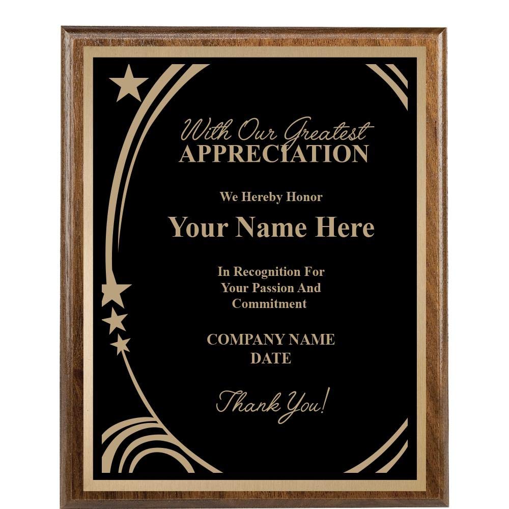 Recognition Plaque or Trophy